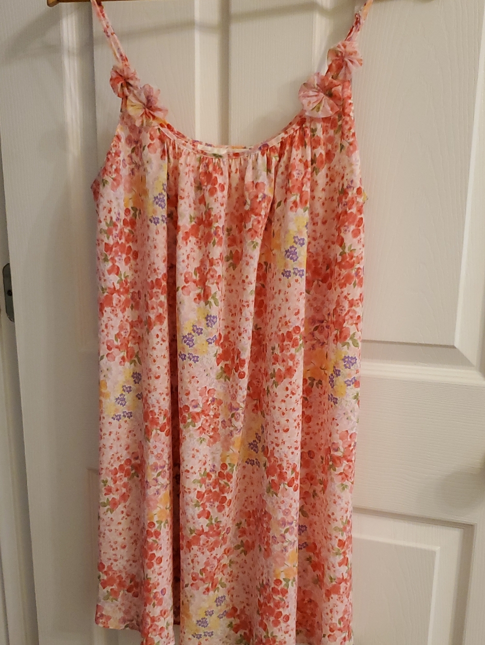 Oscar de la Renta Pink Floral Tie-Shoulder Mini Dress